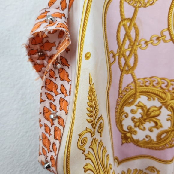 Zara Woman 100% Mulberry Silk Scarf Print Mini Dress Multicolor Size XS - Picture 14 of 16